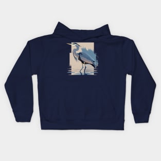 Great Blue Heron Kids Hoodie